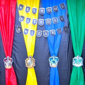 ***Ultimate Harry Potter party laminated house crest signs